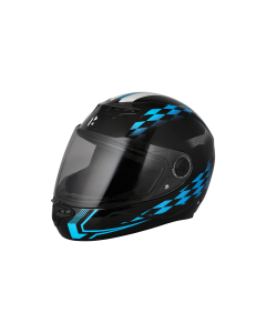 GLAMOUR NIGHT GLOW HELMET GLOSSY BLUE & BLACK S