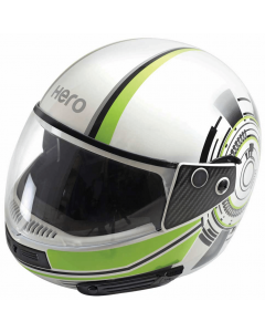 FF HELMET NINJA WHITE  TECHNOGREEN GRP L