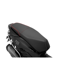 SEAT COVER MATT BLK REAR RED PIPING - XOOM